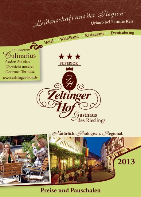 Preise als PDF-Datei - Hotel Zeltinger Hof