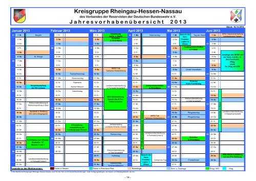 Veranstaltungskalender - Reservistenkameradschaft Limburg