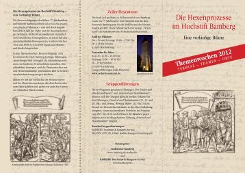Die Hexenprozesse im Hochstift Bamberg - Anton Praetorius