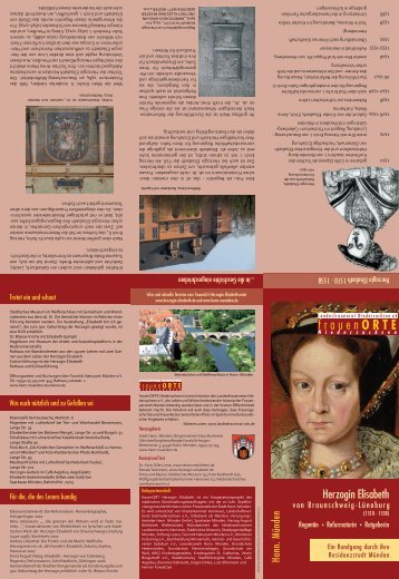 Flyer zum Rundgang Herzogin Elisabeth als Download - Frauenorte