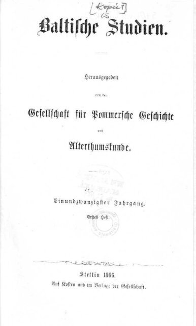 Baltischriwdien Digitalisierte Bestande Der Ub Greifswald