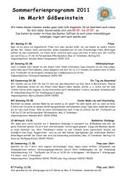 Homepage Ferienprogramm_Goessweinstein_2011 - Gößweinstein