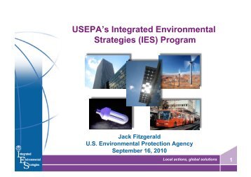USEPA's Integrated Environmental Strategies (IES) Program