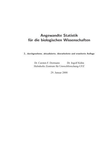 Angewandte Statistik für die biologischen ... - Lorenzo Marini