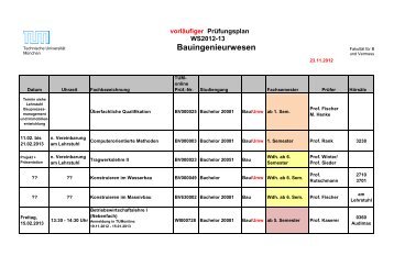 Bauingenieurwesen - Fakultät für Bauingenieur- und ...