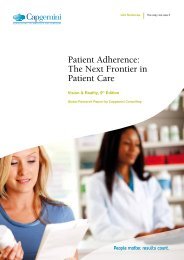 Patient Adherence: The Next Frontier in Patient Care - Capgemini