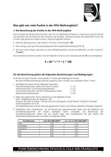 punkteberechnung fifa/coca-cola-weltrangliste - FIFA.com