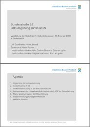 Bundesstraße 25 Ortsumgehung Dinkelsbühl Agenda