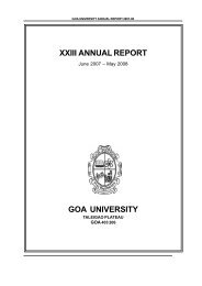 xxiii annual report - Goa University