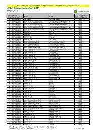 John Deere Collection 2011 - Hans Anliker AG • Landtechnik ...