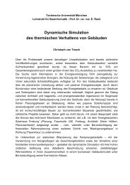 Dynamische Simulation des thermischen Verhaltens von Gebäuden