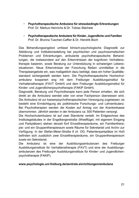 Institutsbroschüre - Institut für Psychologie