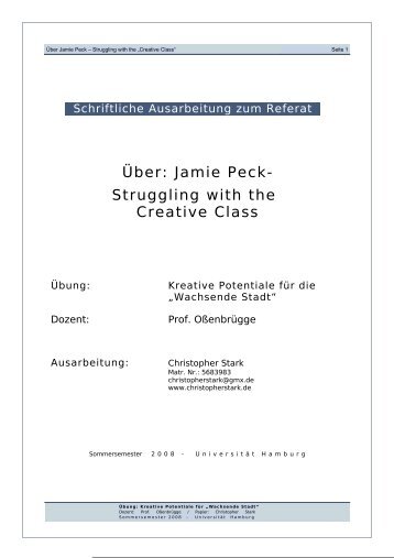 Jamie Peck- Struggling with the Creative Class - ChristopherStark.de