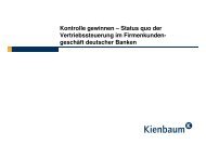 Vertriebssteuerung in Banken 2008 - Kienbaum