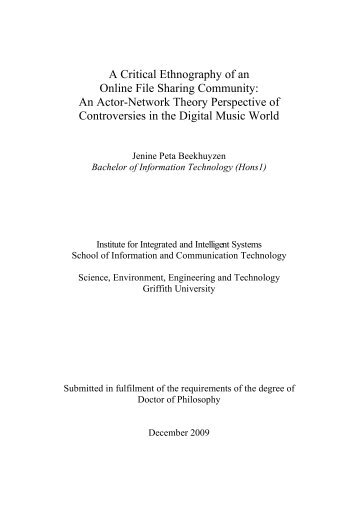 A Critical Ethnography of an Online File Sharing ... - Dejan SEO