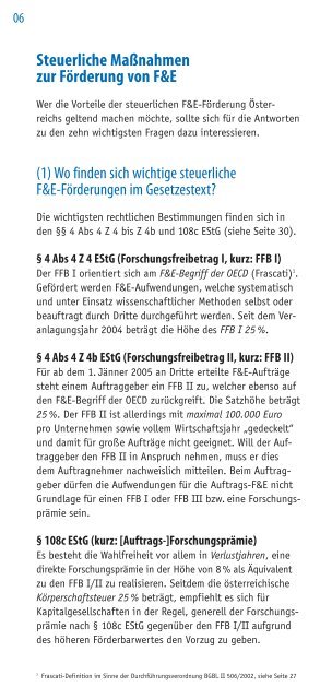 Steuerliche Maßnahmen zur Förderung von F&E - FEEI