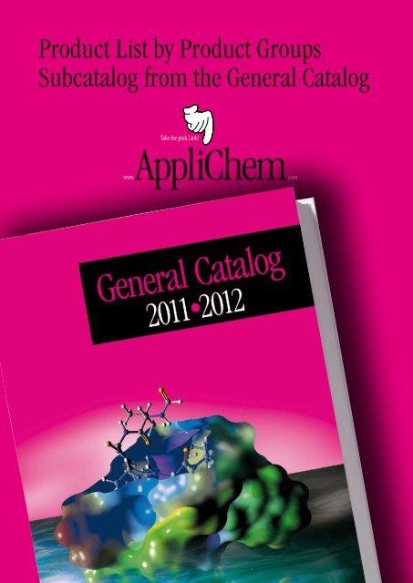 Download complete Product List by Product Groups 2011 - AppliChem