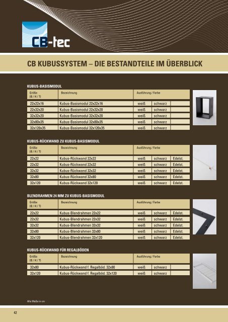 CB KUBUSSYSTEM CB HOLZREGAL - WGS