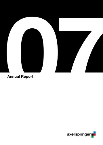 Annual Report 2007 - Axel Springer AG