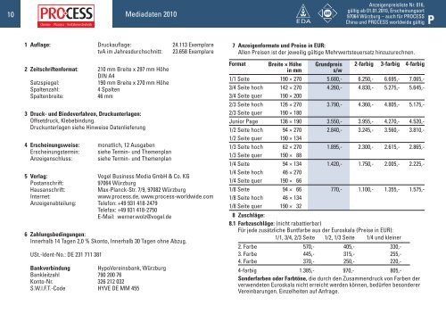 Mediadaten - Process - Vogel Business Media