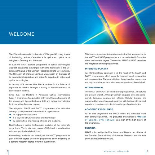 MAOT Brochure - Erlangen Graduate School in Advanced Optical ...