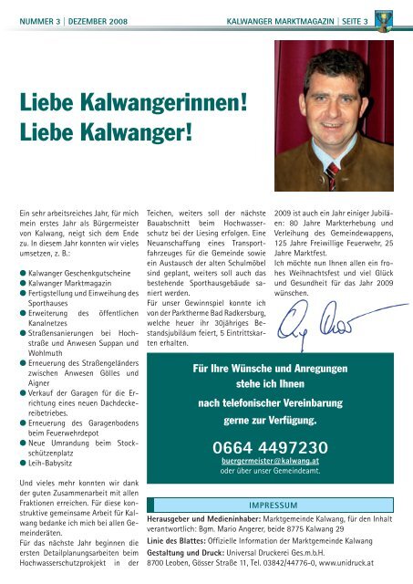 MARKTMAGAZIN - Kalwang