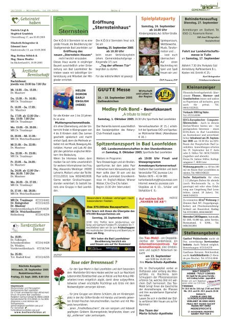 Gemeindeblatt vom 14.09.2005 - Bad Leonfelden