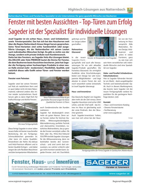 platz Natternbach gesucht - Regional-Magazin