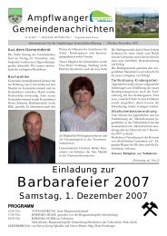 Barbarafeier 2007 - Ampflwang im Hausruckwald