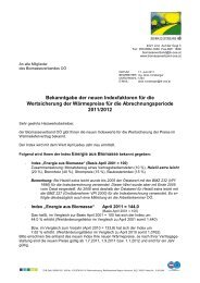 Index Energie aus Biomasse - Biomasseverband OÖ