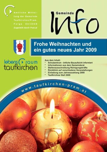 Gemeinde Info Folge 4/2008 - Taufkirchen an der Pram