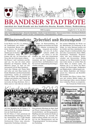 Ausgabe Juni - Brandiser Stadtbote
