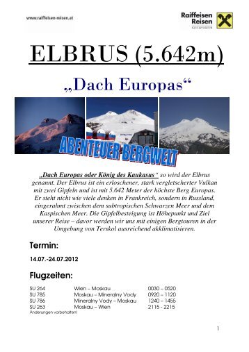 ELBRUS (5.642m) - Raiffeisen Reisen