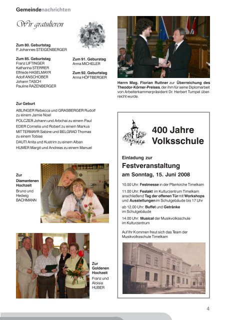 Gemeindenachricht Nr. 5/2008 - Timelkam