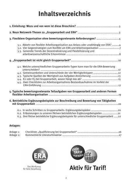 ERA und Gruppenarbeit - IG Metall