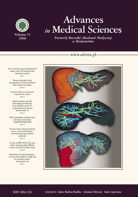 Volume 51, 2006 - Advances in Medical Sciences