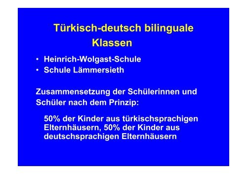 Mehrsprachigkeit und Schulbildung Modelle, Forschungsergebnisse ...