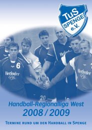 Handball-Regionalliga West - TuS Spenge Handball