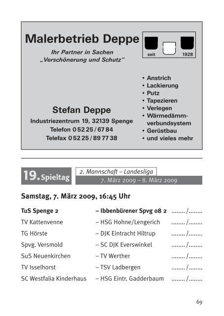 Handball-Regionalliga West - TuS Spenge Handball