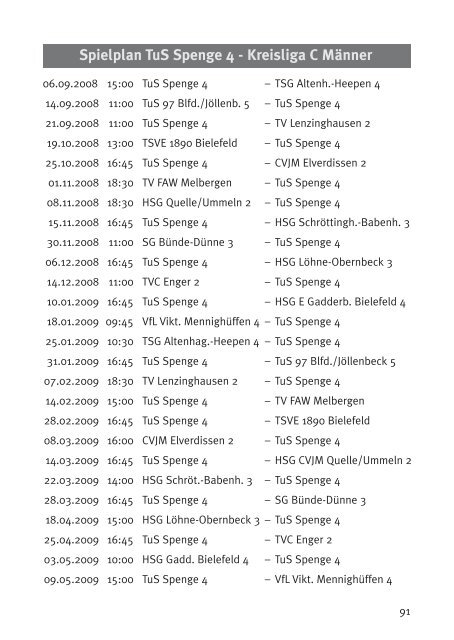 Handball-Regionalliga West - TuS Spenge Handball