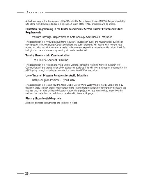 ed report 4 page cover - Arctic Research Consortium of the United ...