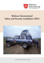 Malteser International Safety and Security Guidelines (SSG)
