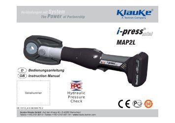 MAP2L MAP2L - Gustav Klauke GmbH