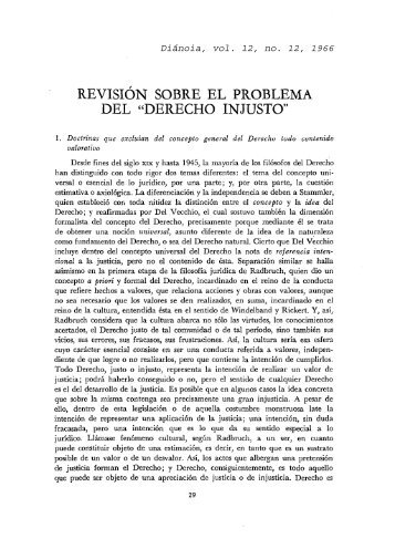 revisión sobre el problema del "derecho injusto" - DIÁNOIA, Revista ...