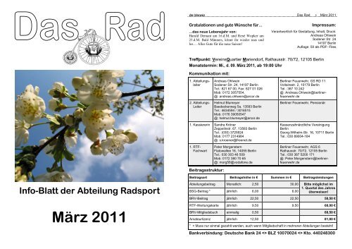 Das Rad-März_11 - Berliner Radsport Verband e.V.