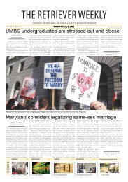 UMBC undergraduates are stressed out and obese Maryland ...