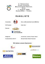 Feldis RANGLISTE - rustix.ch