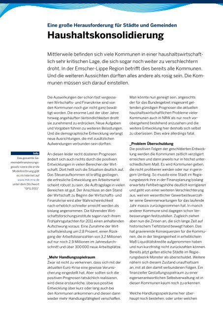 Jahresblick 2010/2011 - Bezirksregierung Münster