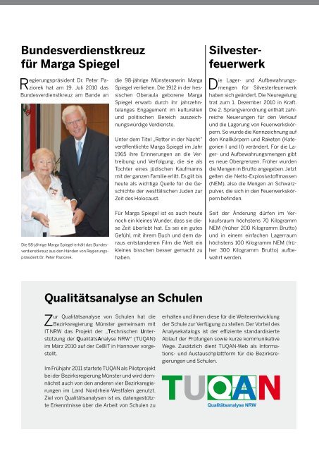 Jahresblick 2010/2011 - Bezirksregierung Münster