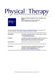 Glossary of Biomechanical Terms, Concepts, and ... - Physical Therapy